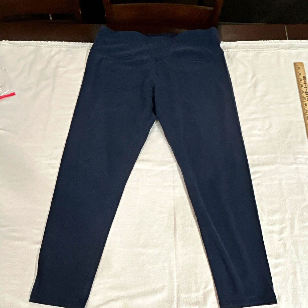 Suavé Revolutionary Tummy Control Women's Blue Ankle Leggings XL High Rise